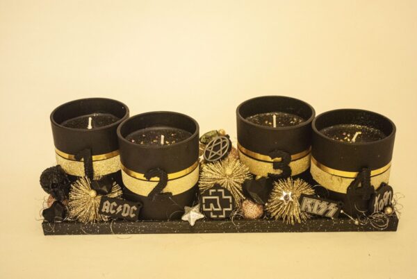 Adventni venček - Črno/Zlata Rock Pravljica🤘